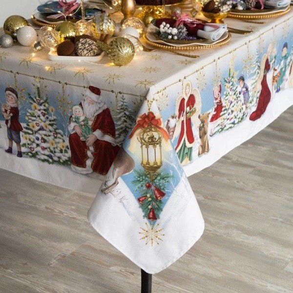 Набор столовый "Christmas time" скатерть 150х185см +/-3см с ГМВО, салф.40х40см-8шт, хл100%