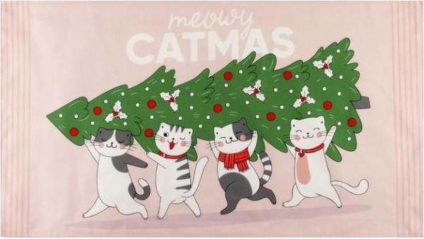 Полотенце "Этель"  Meowy Catmas 40х73 см, 100% хл, саржа 190 гр/м2