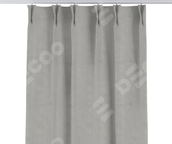 Комплект штор на тесьме «Кустик», ткань блэкаут с блеском тёмно-серый